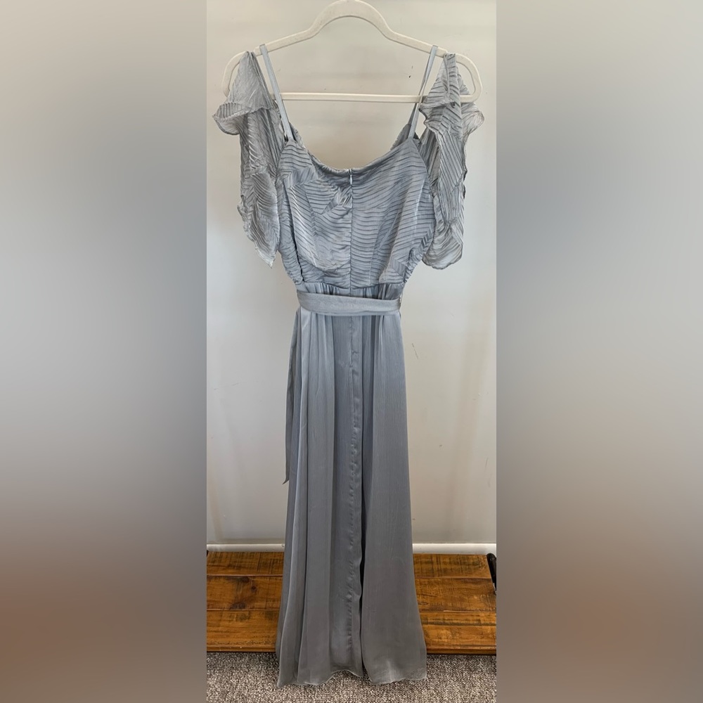 NWT DKNY Formal Gown ~ silver - Picture 5 of 8